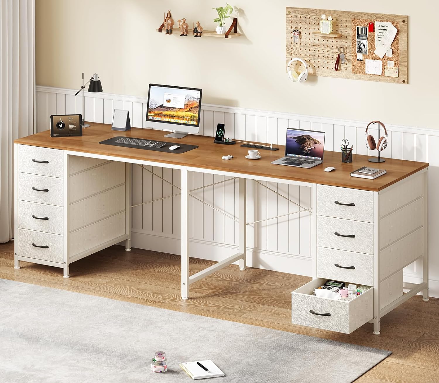 Home Office With Two Desks - Biurko dla 2 osób z 8