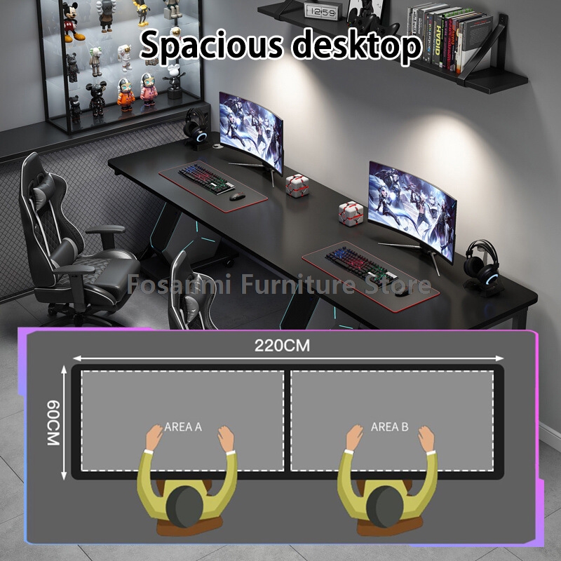 Duży biurko komputerowe dla gr – Home Office With Two Desks recenzja i cena
