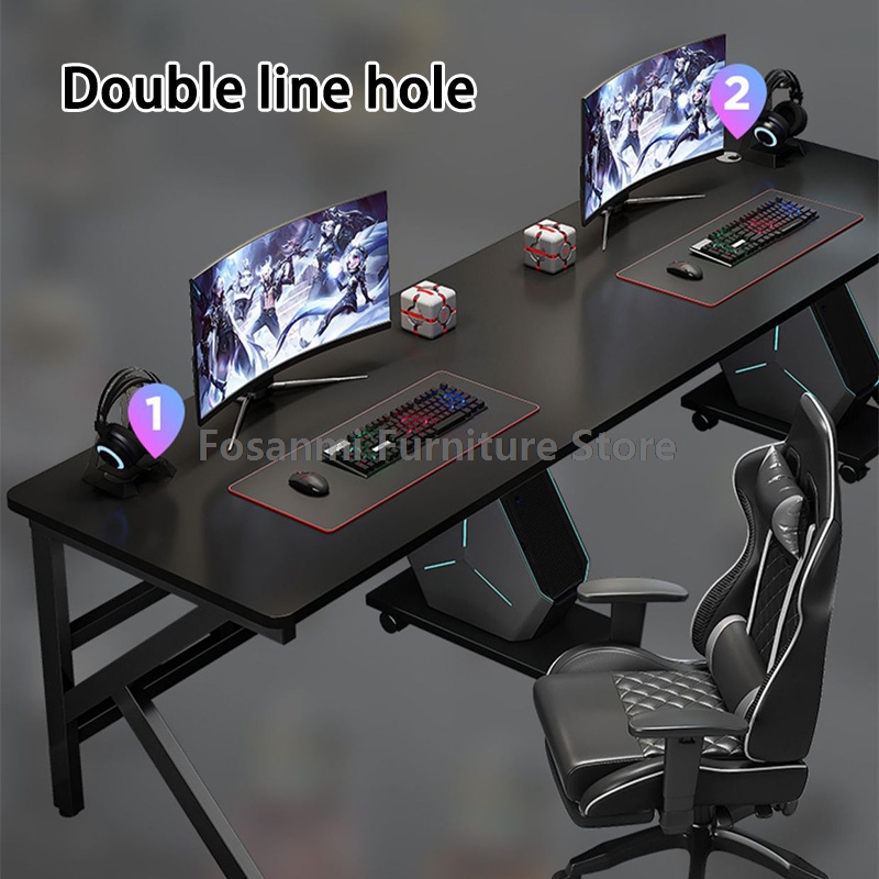 Duży biurko komputerowe dla gr – Home Office With Two Desks recenzja i cena