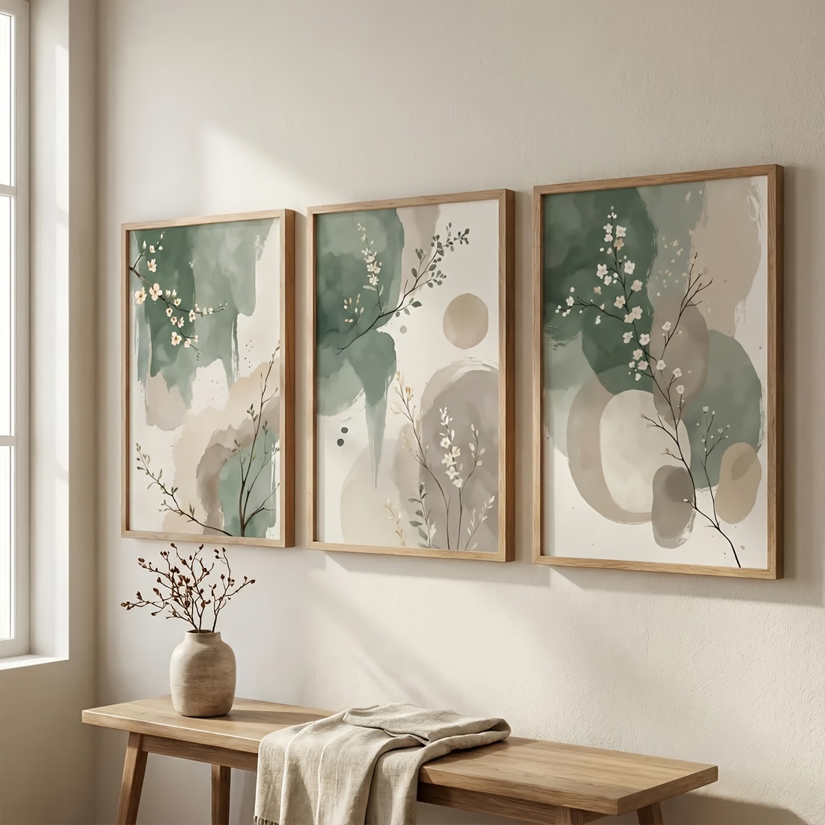 3 szt. Obraz na płótnie w styl – Home Office With Plants recenzja i cena