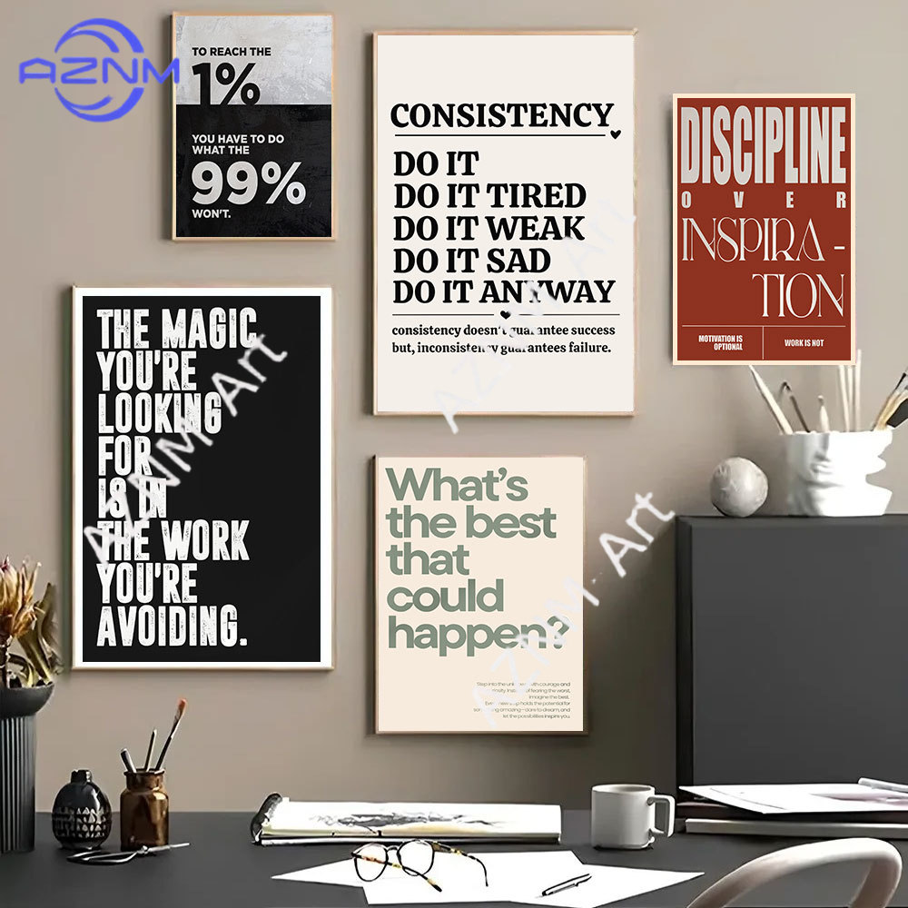 Minimalistyczne motywacyjne cy – Home Office Quotes recenzja i cena