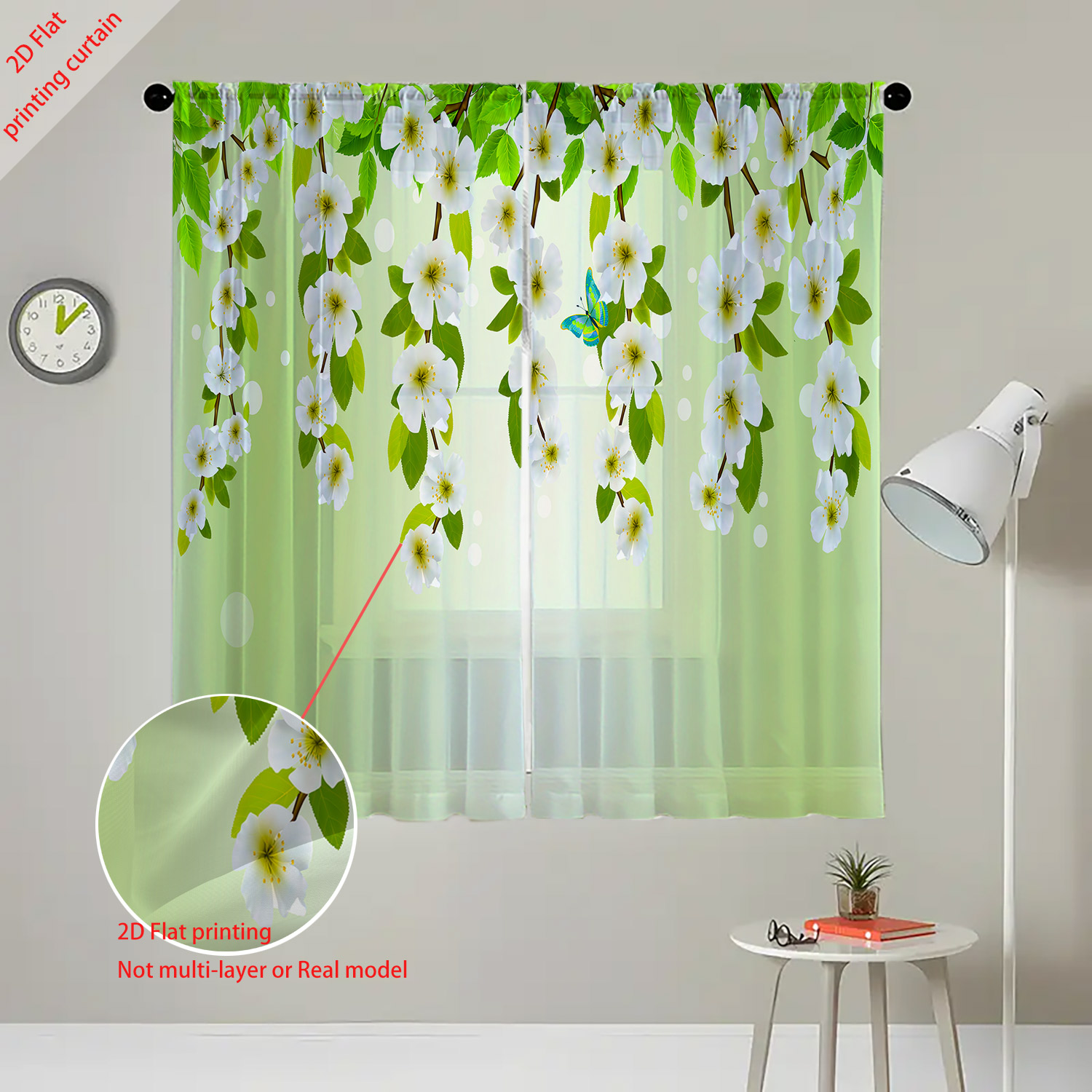 Przezroczysta zasłona z gazy z – Home Office With Plants recenzja i cena