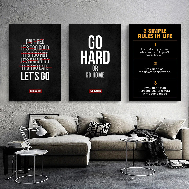 1 szt. bezramowy plakat z moty – Home Office Quotes recenzja i cena