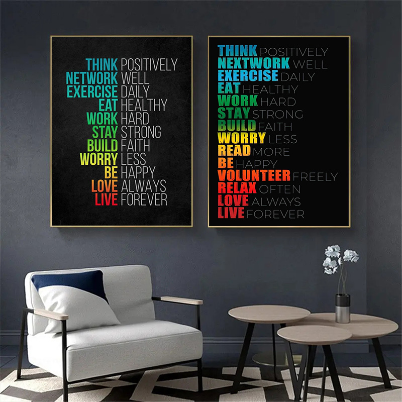 1 szt. bezramowy plakat z moty – Home Office Quotes recenzja i cena