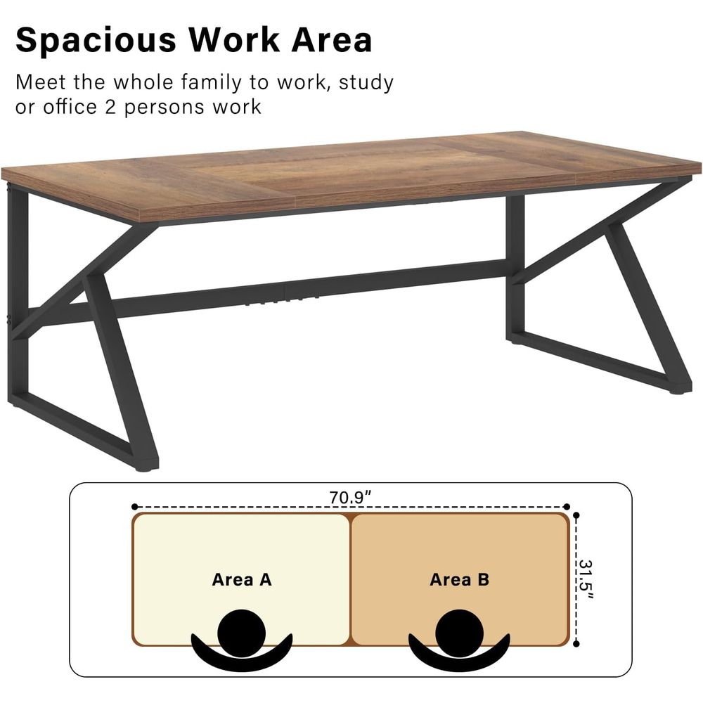 70 Bardzo Długa Podwójna Biurk – Home Office With Two Desks recenzja i cena