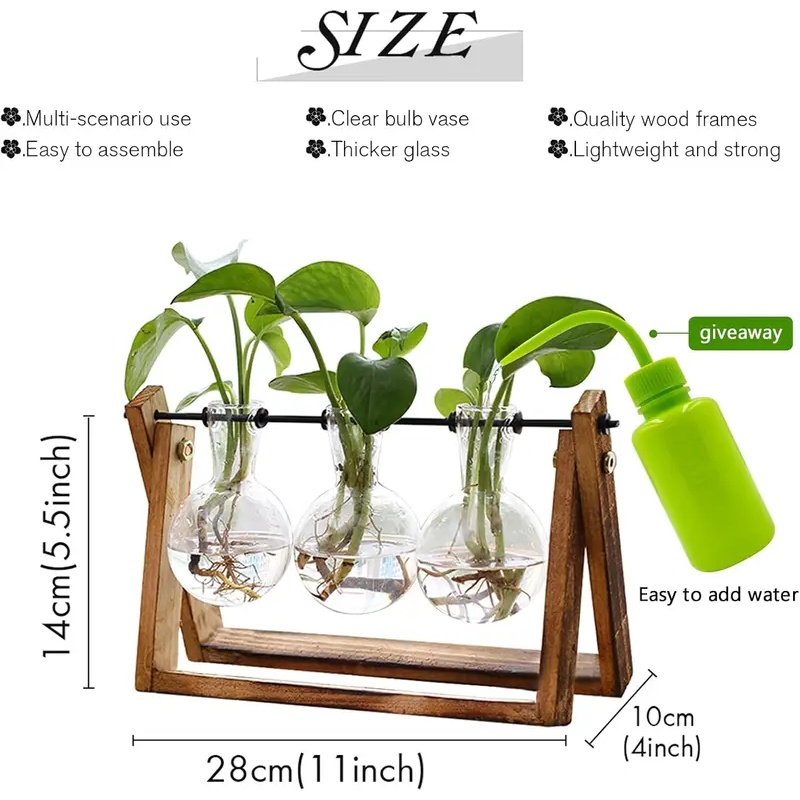 Drewniany stojak, zestaw do hy – Home Office With Plants recenzja i cena