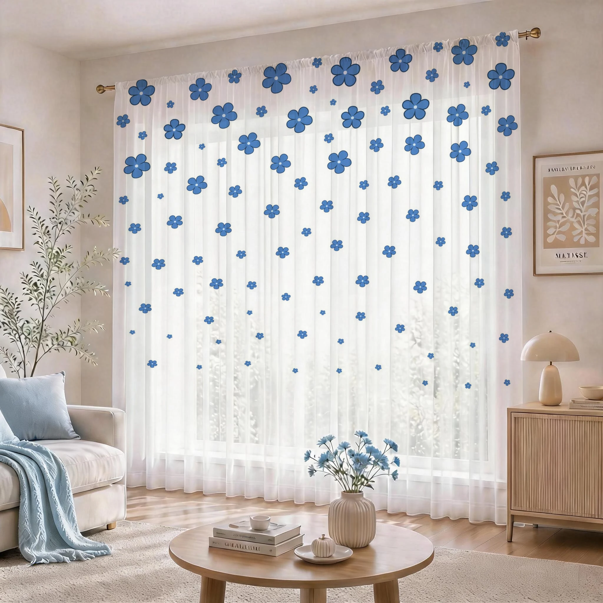 Jasnoniebieska, nowoczesna, gr – Home Office With Plants recenzja i cena