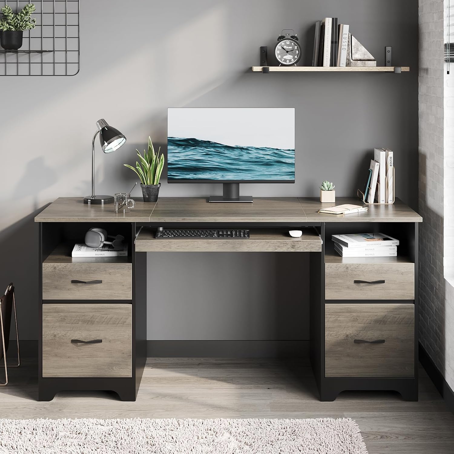 Biurko komputerowe dla kierown – Home Office With Two Desks recenzja i cena