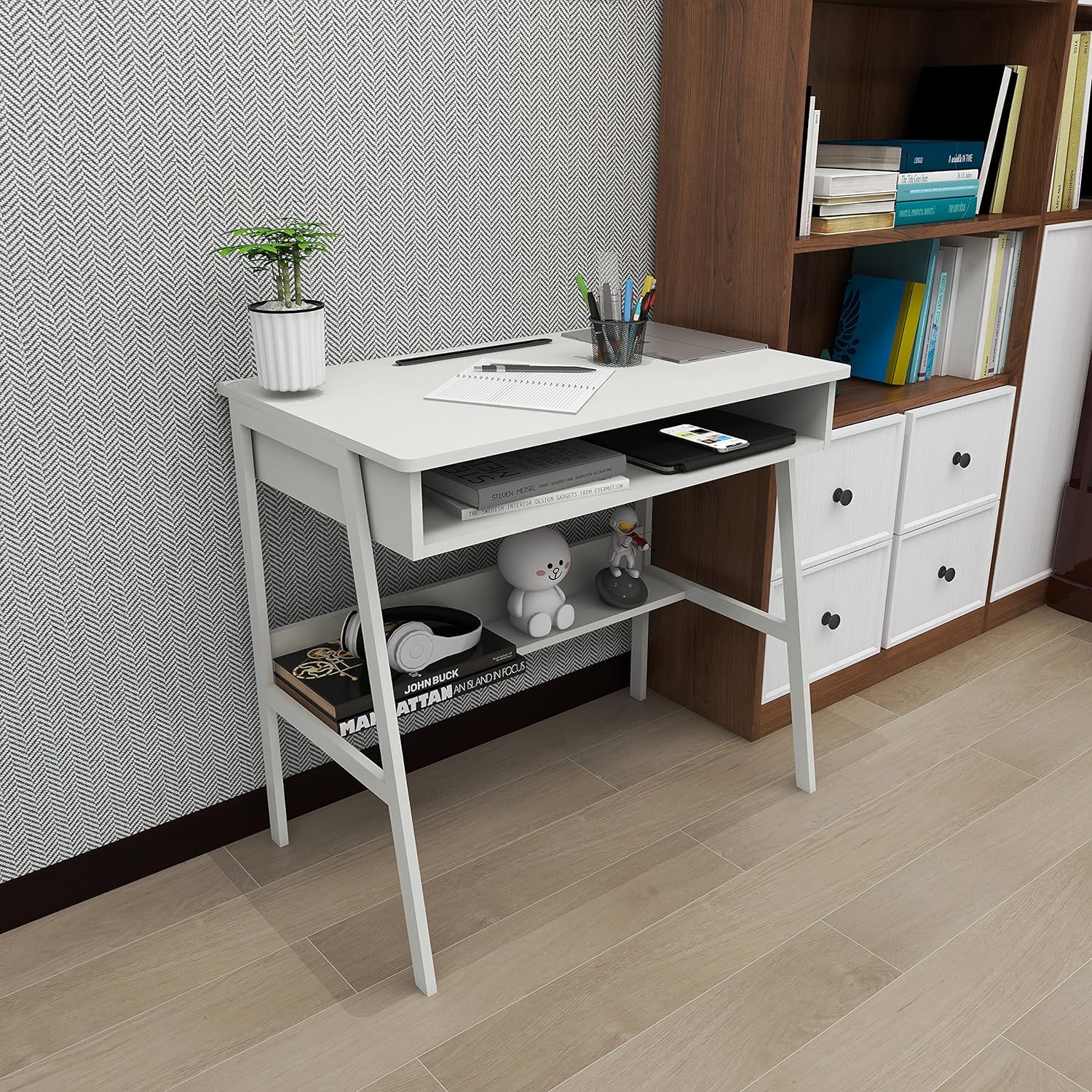 ！@Combohome Meble do domu Biur – Home Office With Two Desks recenzja i cena