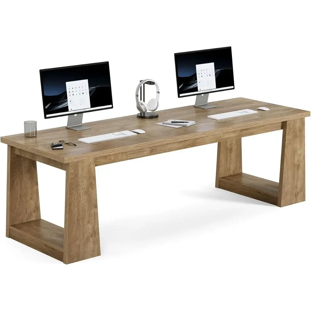 Rustykalne brązowe biurko do d – Home Office With Two Desks recenzja i cena