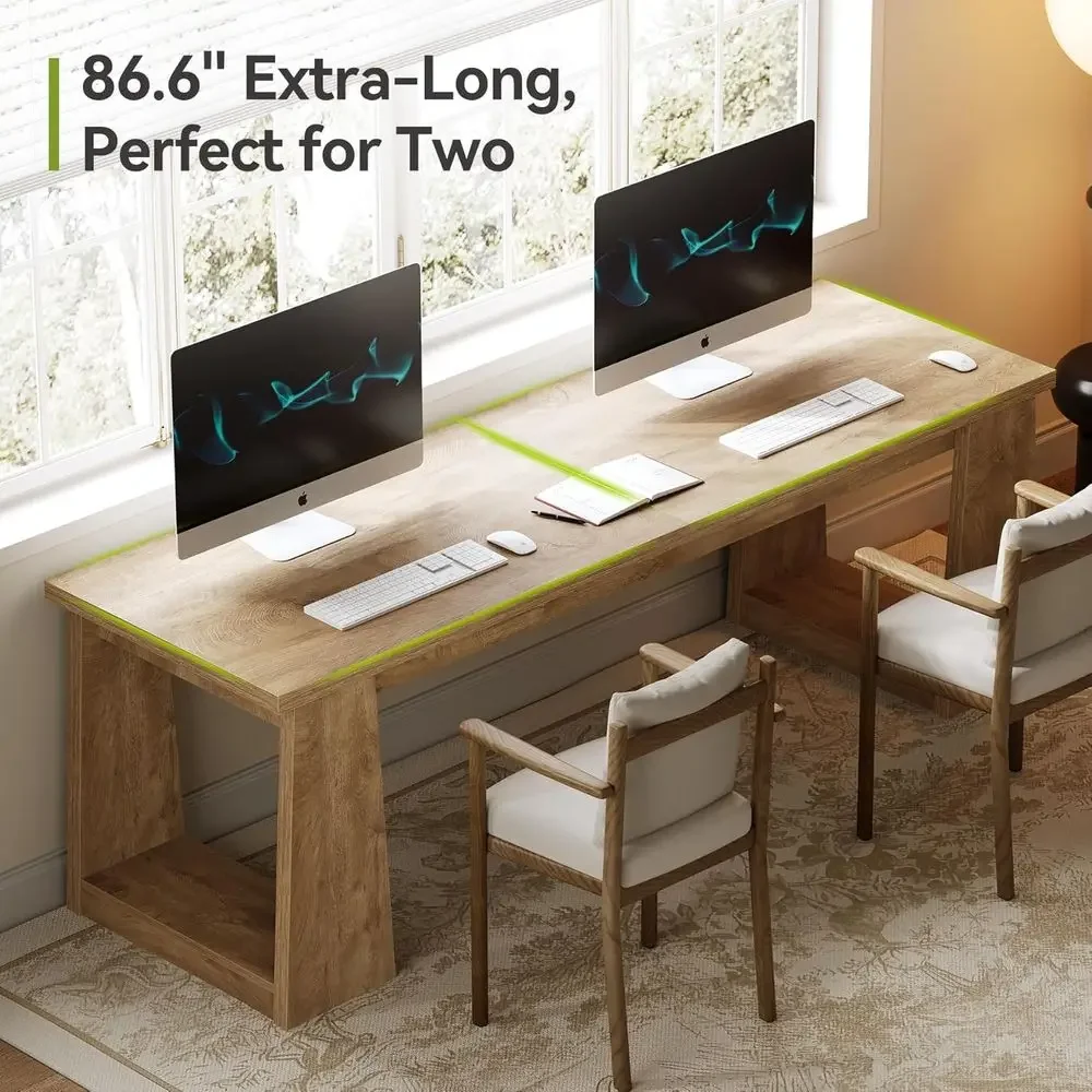 Rustykalne brązowe biurko do d – Home Office With Two Desks recenzja i cena