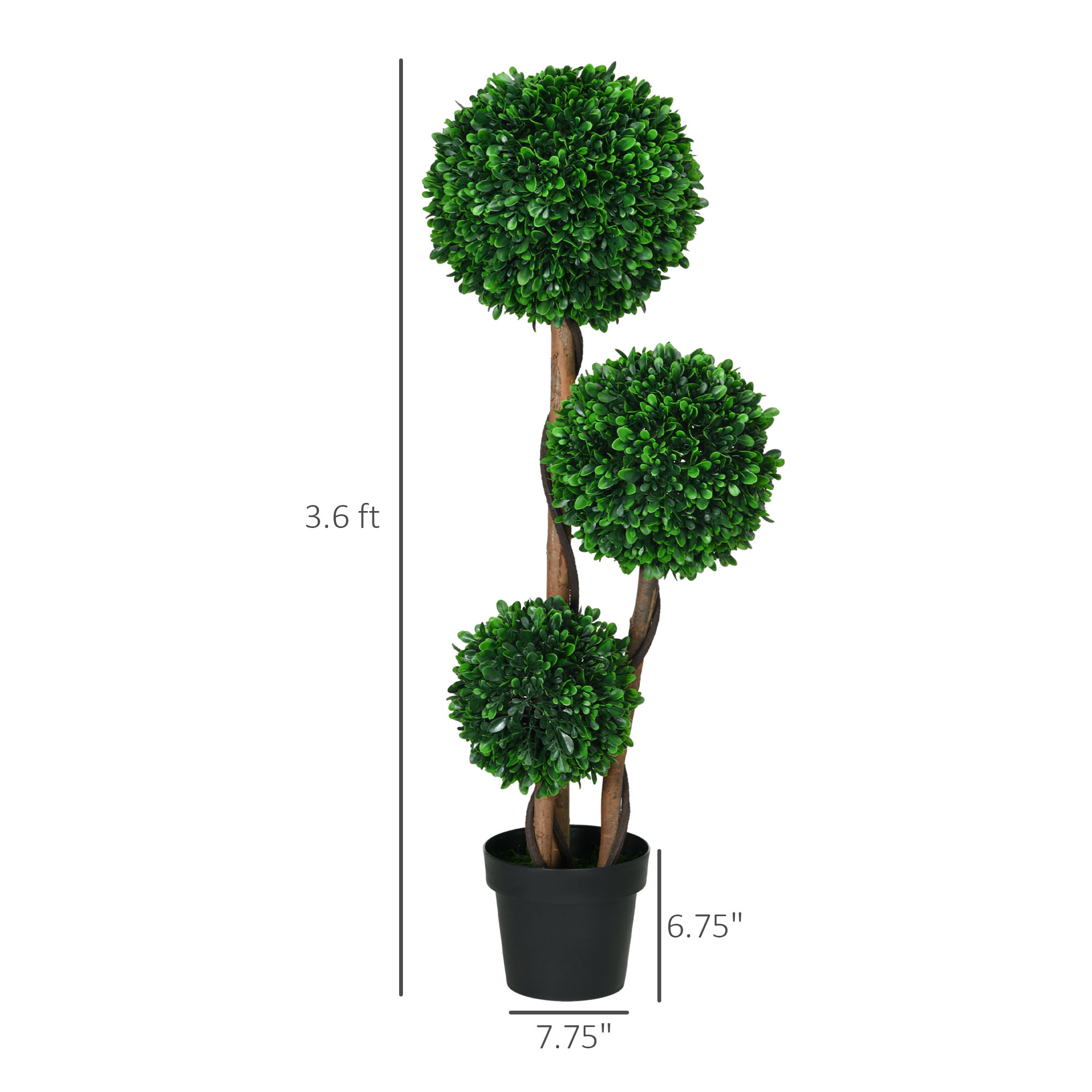 HOMCOM 43-calowe sztuczne drze – Home Office With Plants recenzja i cena