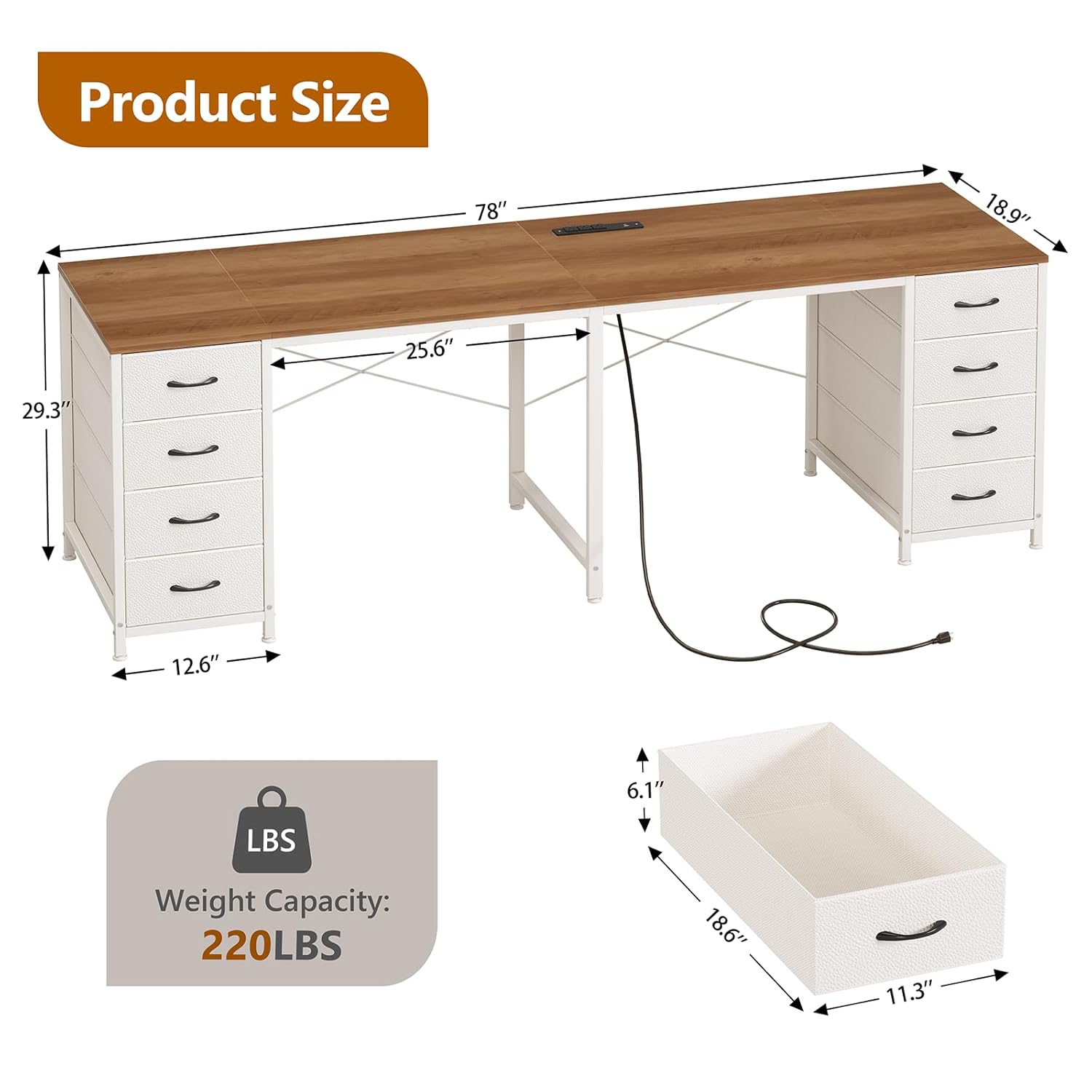 Biurko dla 2 osób z 8 szuflada – Home Office With Two Desks recenzja i cena